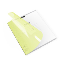 Тетрадь 24л., клетка, пластиковая обложка &quot;CoverPrо Neon&quot; желтый