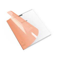 Тетрадь 12л., клетка, пластиковая обложка  &quot;CoverPrо Neon&quot; оранжевый