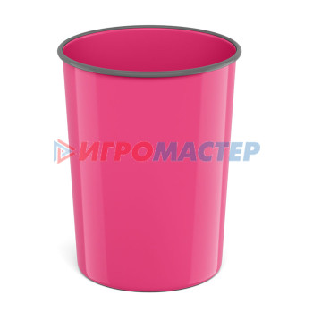 Лотки, подставки, корзины Корзина для бумаг литая пластиковая Bubble Gum, 13.5л, розовая