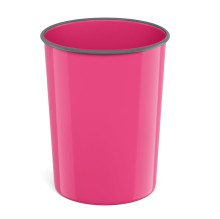 Корзина для бумаг литая пластиковая Bubble Gum, 13.5л, розовая