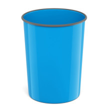 Корзина для бумаг литая пластиковая Bubble Gum, 13.5л, голубая