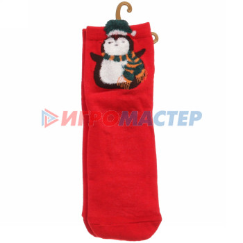 Носки женские "Рождественское чудо", микс 4 цвета, р-р 36-39 (крючок, пакет, стикер)