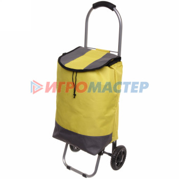 Тележка хозяйственная с сумкой (86*32*28см, колеса 14см,грузоподъемность до 15 кг) желтая ST-821
