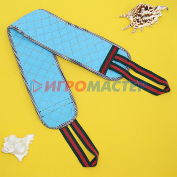 Мочалка для тела "Ultramarine - Тропикана", пилинг эффект, цвет голубой , 80*9,5 , Zip пакет