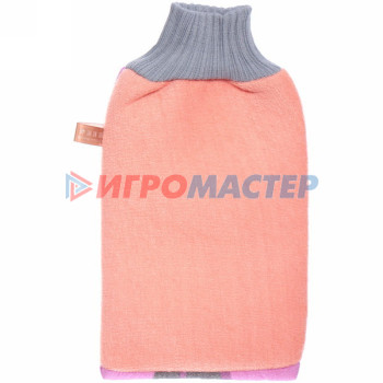 Мочалка-варежка для тела "Ultramarine - Good Day", цвет розовый, 15*22см, Zip пакет