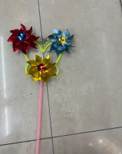 Ветрячок "Трио", d-9 см (цветок), 40 см, микс