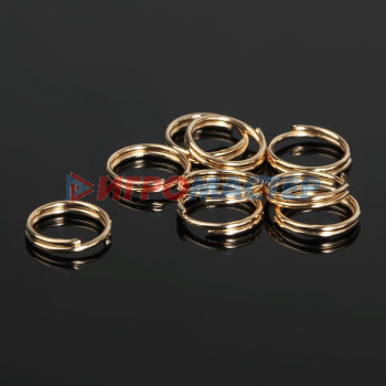 Фурнитура для бижутерии Кольцо соединительное двойное 0,9см (набор 50 гр, ±310 шт) СМ-1028, цвет золото