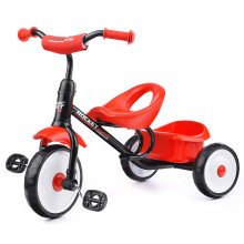 Велосипед трехколесный Rocket, колеса EVA 10&quot;/8&quot;, цвет черный/красный