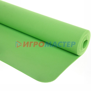 Коврик для йоги 3 мм 173х61 см "Умиротворение" EVA, зелёный