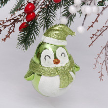 Ёлочная игрушка "Милый пингвинёнок" 12*7*12 см, зелёный