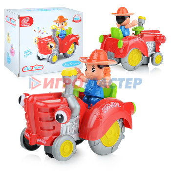 Интерактивные игрушки (до 3-х лет) Трактор HD936 &quot;Веселый фермер&quot; на батарейках, в коробке