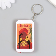 Фонарик на кольце "Девушка. Африка" 6,5х3,5х1 см