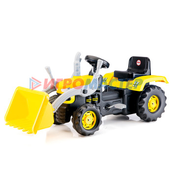 Каталки - толокары Игрушка Трактор педальный с ковшом, клаксон, желтая