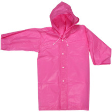 Дождевик-плащ детский 120 Мкрн 83см "Радуга" с капюшоном и завязками, на кнопках, розовый ДоброСад