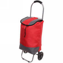 Тележка хозяйственная с сумкой (86*32*28см, колеса 14см,грузоподъемность до 15 кг) красная ST-821