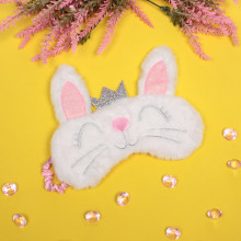 Повязка на глаза для сна "Dark sleep - Bunny Lili", цвет белый, (упаковка ZIPпакет)