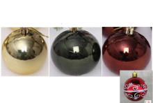 Новогодние шары 6 см (набор 3 шт) "Изящные узоры", золото/изумруд/шоколад