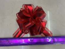 Бант для оформления подарка "Изящный подарок" 5 см, d=15 см, Фиолетовый