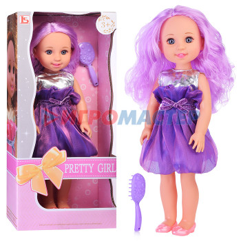 Куклы Кукла LS1502 &quot;Аня&quot; с лиловыми волосами, в коробке