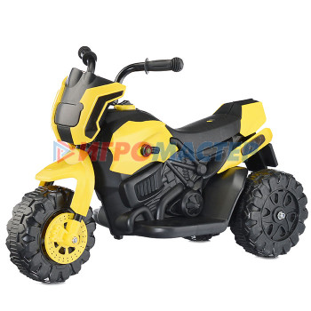 Электромобили Детский электромотоцикл ROCKET ,1 мотор 20 ВТ, желтый