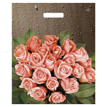 Пакет &quot;Розы после дождя&quot; пакет вырубной (450х380х0,060 мм.)