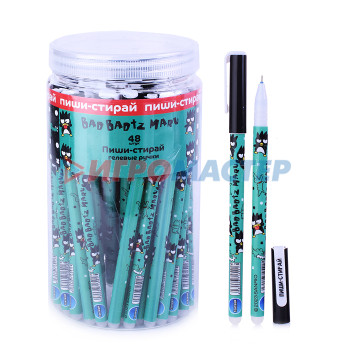 Ручки со стираемыми чернилами Ручка гелевая &quot;Bad Badtz-Maru&quot; со стираемыми чернилами, цвет чернил синий, с игольчатым стержнем 0,5
