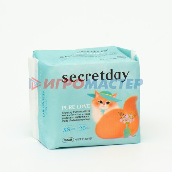 Ежедневные прокладки хлопковые Secretday Love размер XS, 20 шт