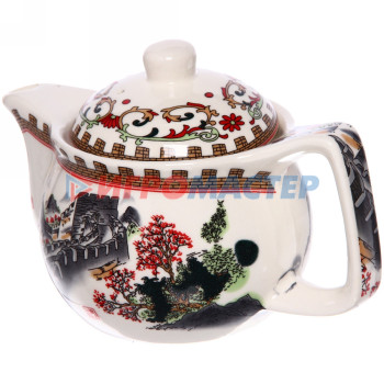 Чайник заварочный керамический 350мл с ситом "Великая китайская стена"