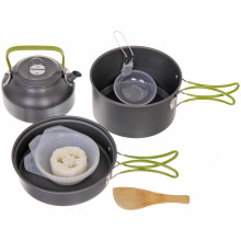Набор посуды походной котелок с крышкой-сковородой, чайник 0.8л Caps305