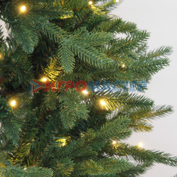 Ёлка "Новогоднее сияние" 210 см, ПВХ+Резина 380 ламп LED (1329 веток)