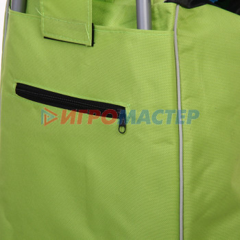 Тележка хозяйственная с сумкой (95*30*34см, колеса 16см,грузоподъемность до 30 кг) BF6007 зеленая