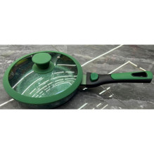 Сковорода "BAROLY" GREEN 26см индукционная с крышкой, съемная бакелитовая ручка