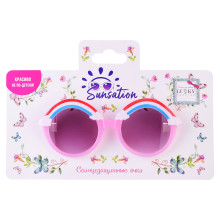 Солнцезащитные очки для детей &quot;Радуга-Дуга&quot; оправа круглая розовая.