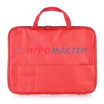 Папки-сумки Папка менеджера с карманом, красная, ткань.