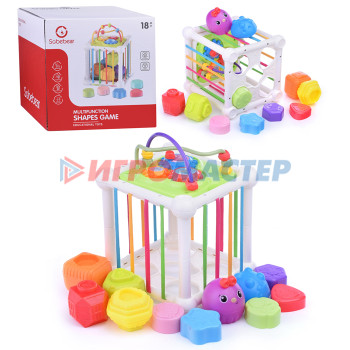 Сортеры, логические игрушки Сортер YL1303C с цветными фигурками и шестеренками, в коробке