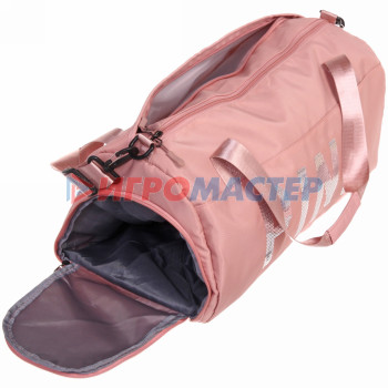 Сумка спортивная "Sport Pink",водонепроницаемый отдел + 2 кармана+отдел под обувь, цвет пудровый, 42*24*18 см