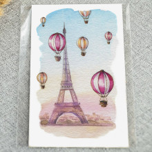 Ламинированная открытка "Воздушные шары"