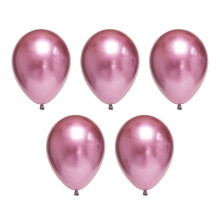 Набор воздушных шаров 30 см. 5 шт. 03 хром металлик розовый