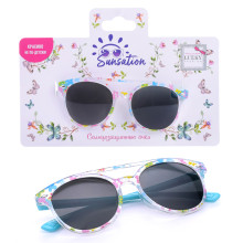 Солнцезащитные очки для детей &quot;Цветочки&quot; оправа с перемычкой.