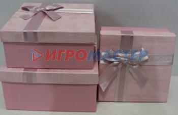 Коробки, бумага и мешочки для упаковки подарков Коробка подарочная "С любовью" 19,5*19,5*9,5 см, розовый