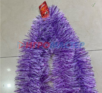 Фольгированные украшения Мишура 2 м 9 см "Снежное сияние", Фиолетовый