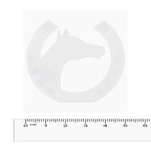 Шильдик металлопластик SW "Конь в подкове", наклейка, 55*55 мм , SNO.167