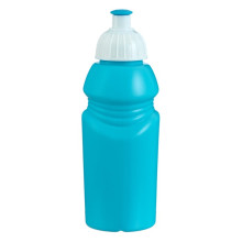 Бутылка для воды велосипедная, 400 мл, с соской, 18 х 6.2 х 6.2 см, голубая