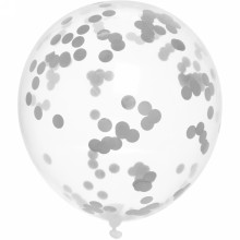 Воздушные шары "Сияние мечты" 12" (набор 5 шт), серебро