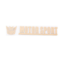 Шильдик металлопластик Skyway "MOTORSPORTPROTECT", наклейка, желтый, 150*25 мм