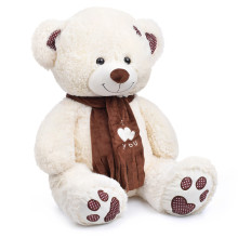 Медведь Тони с шарфом В110  цвет: латте