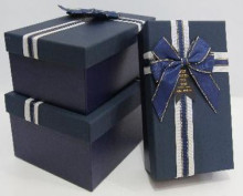 Коробка подарочная "Нежный бант" 23*16*9,5 см, синий
