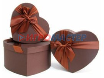 Коробки, бумага и мешочки для упаковки подарков Коробка подарочная "Подарок от сердца" 22*20*9 см, шоколад