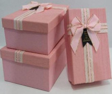 Коробка подарочная "Нежный бант" 23*16*9,5 см, розовый