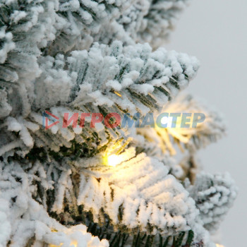 Ёлка "Снежные огни" 210 см, ПВХ с белым напылением 310 ламп LED (1222 ветки)